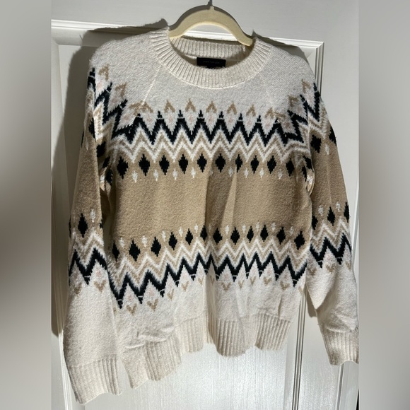 ANN TAYLOR | FAIR ISLE CREW NECK SWEATER | SM - Picture 6 of 8